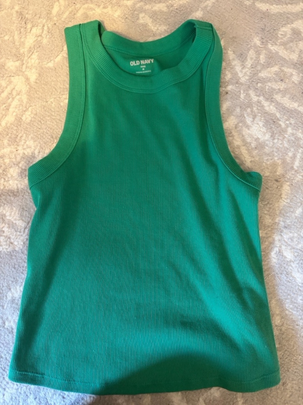 Old Navy Women's Green Ribbed Tank Top